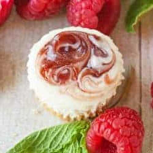 Raspberry Swirl Cheesecake Bites