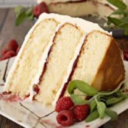 Vanilla Raspberry Cake with White Chocolate Frosting Recipe
