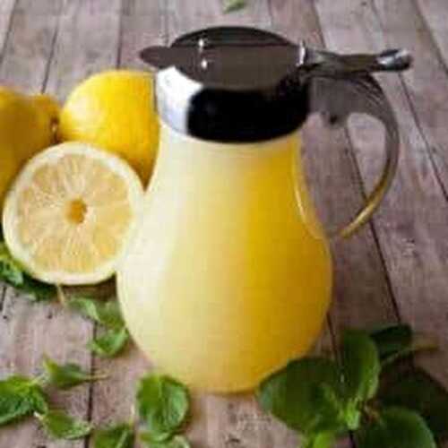 Lemon Cream Syrup Recipe