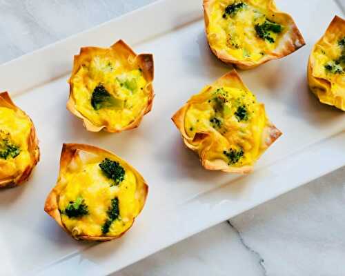 Kid's Favorite Breakfast Egg Muffin in Wonton Wrappers Recipe by Momma Chef