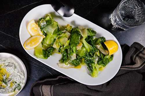 Braised Escarole - and some thoughts on cretan food, cause it's amazing