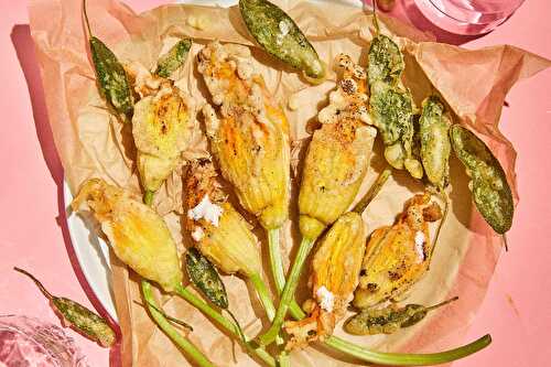 Fried Squash Blossoms & Sage Leaves