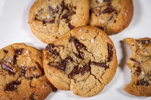 Salted Dark Chocolate Chip Cookies