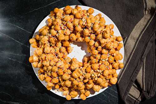 Struffoli with Honey & Pine Nuts