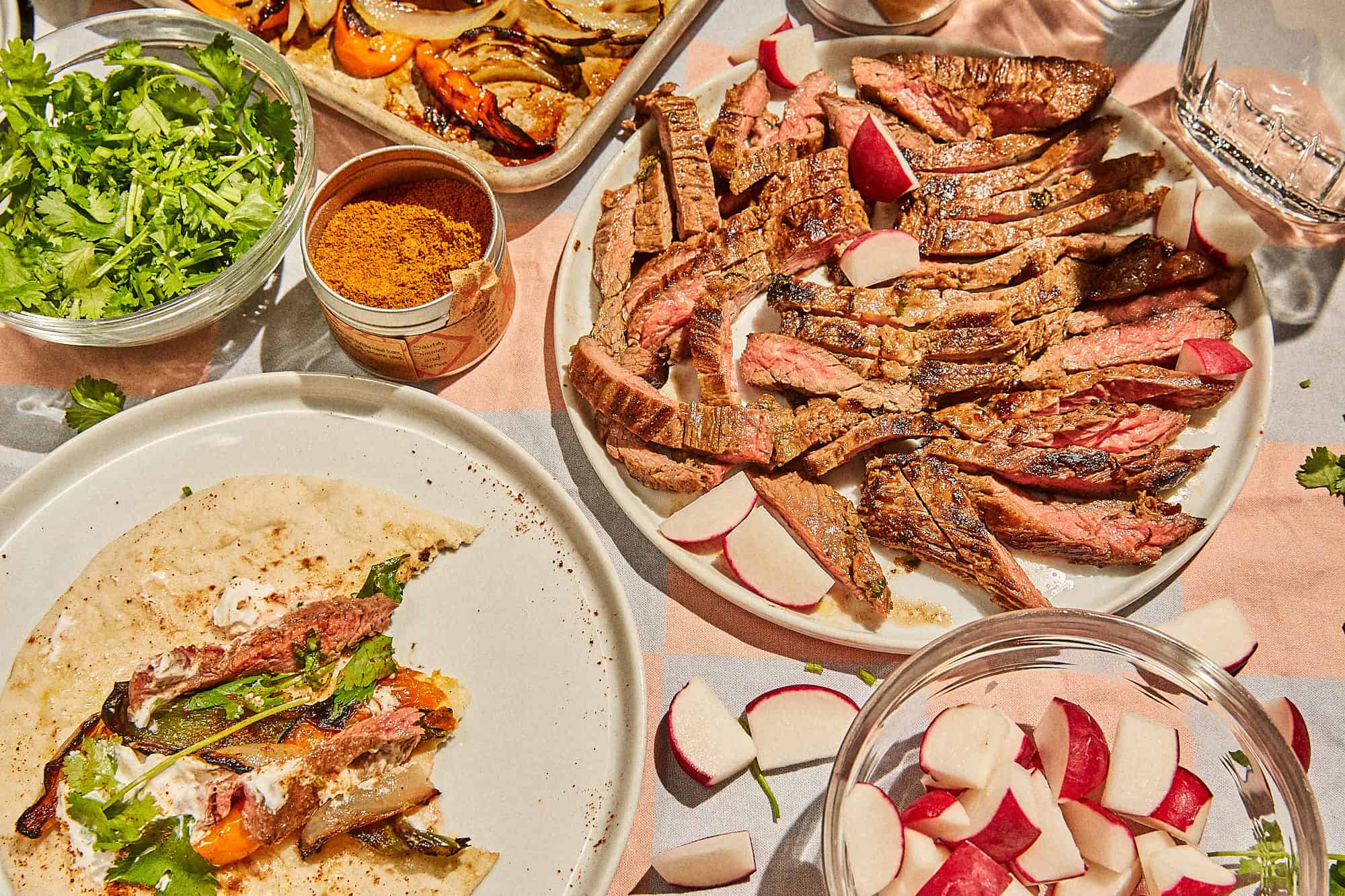 Grilled Skirt Steak Fajitas