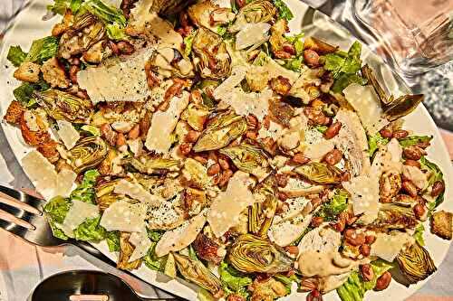 Artichoke Caesar-ish Salad