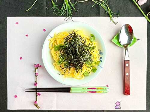 Spaghetti and Karasumi Cream Sauce