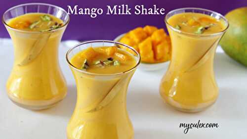 Mango Milkshake | Mango Shake Without Sugar
