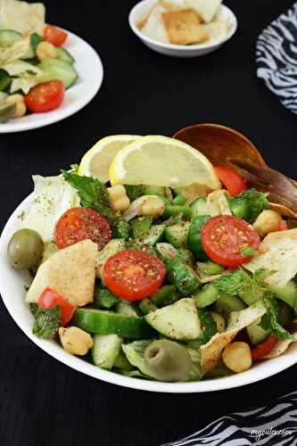 Fattoush Salad Recipe with Chickpeas