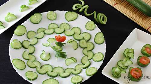 Cucumber Garnish | Cucumber Decoration |How to Increase Appeal of Home Cooked Food