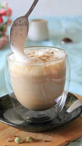 Cardamom Caffe Latte | Hot Coffee Latte Recipe