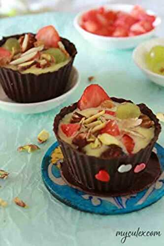 Custard Filled Chocolate Dessert Cups