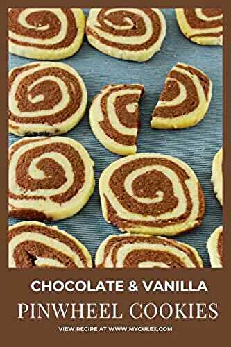Chocolate Vanilla Pinwheel Cookies