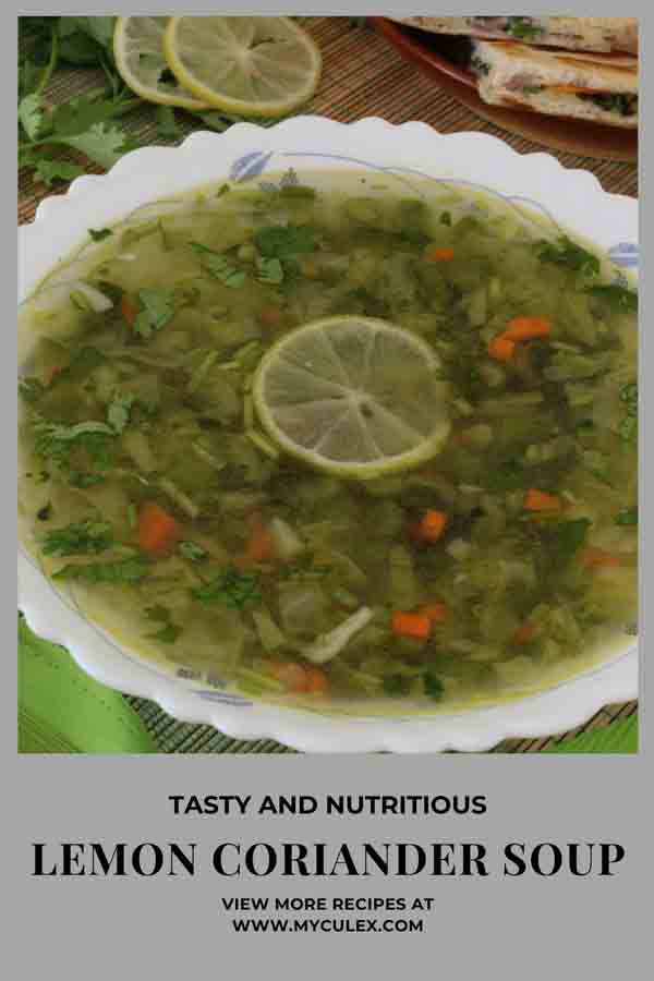 Zesty Lemon Coriander Soup