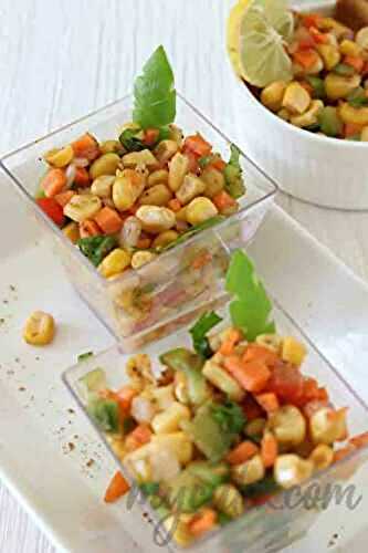 Quick Masala Corn Chaat | Indian Corn Salad