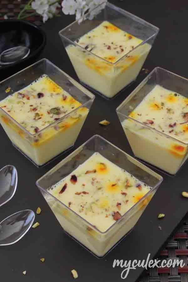 Saffron Milk China Grass Pudding