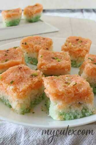 Tiranga Kopra Pak | Coconut Burfi Recipe