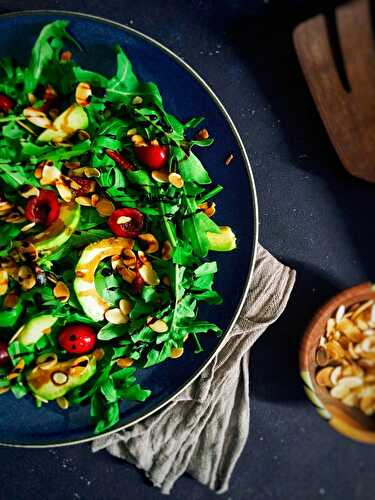 Rocket, avocado and fig salad