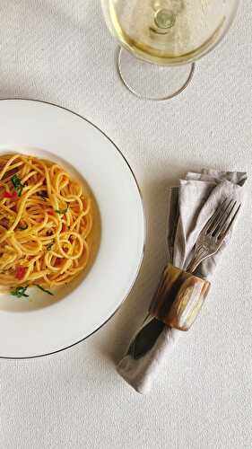 Low-calorie Spaghetti with anchovy