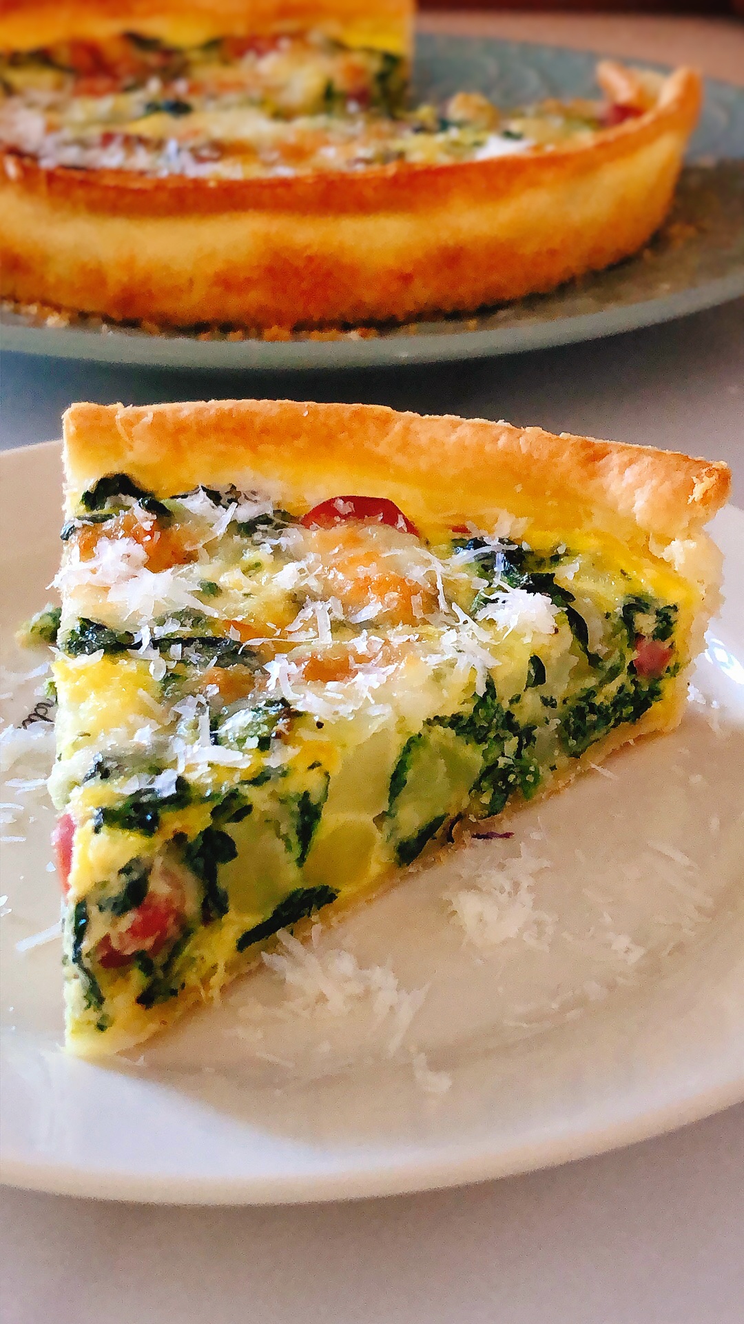 Easy Spinach, Frankfurter, and Potato Oven-Baked Tart Recipe