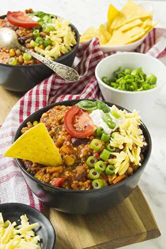 Best Damn Vegan Chili with Beans and Millet