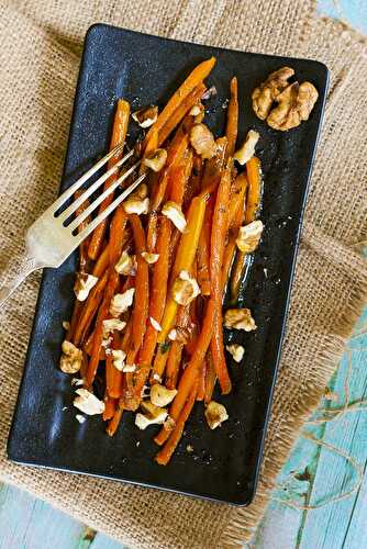 Sauteed Julienne Carrots in Maple Thyme Glaze
