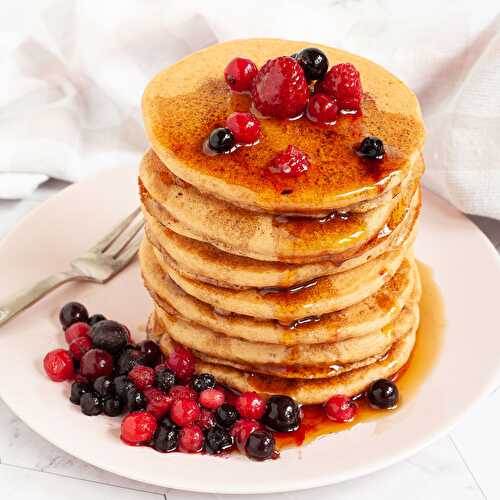Sweet Red Lentil Protein Pancakes (Vegan, Gluten-free)