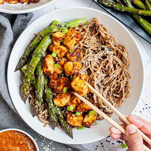 Spicy Tahini Miso Soba Noodles