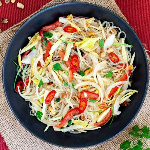 Yum Woon Sen {Vegan} (Thai Glass Noodle Salad)
