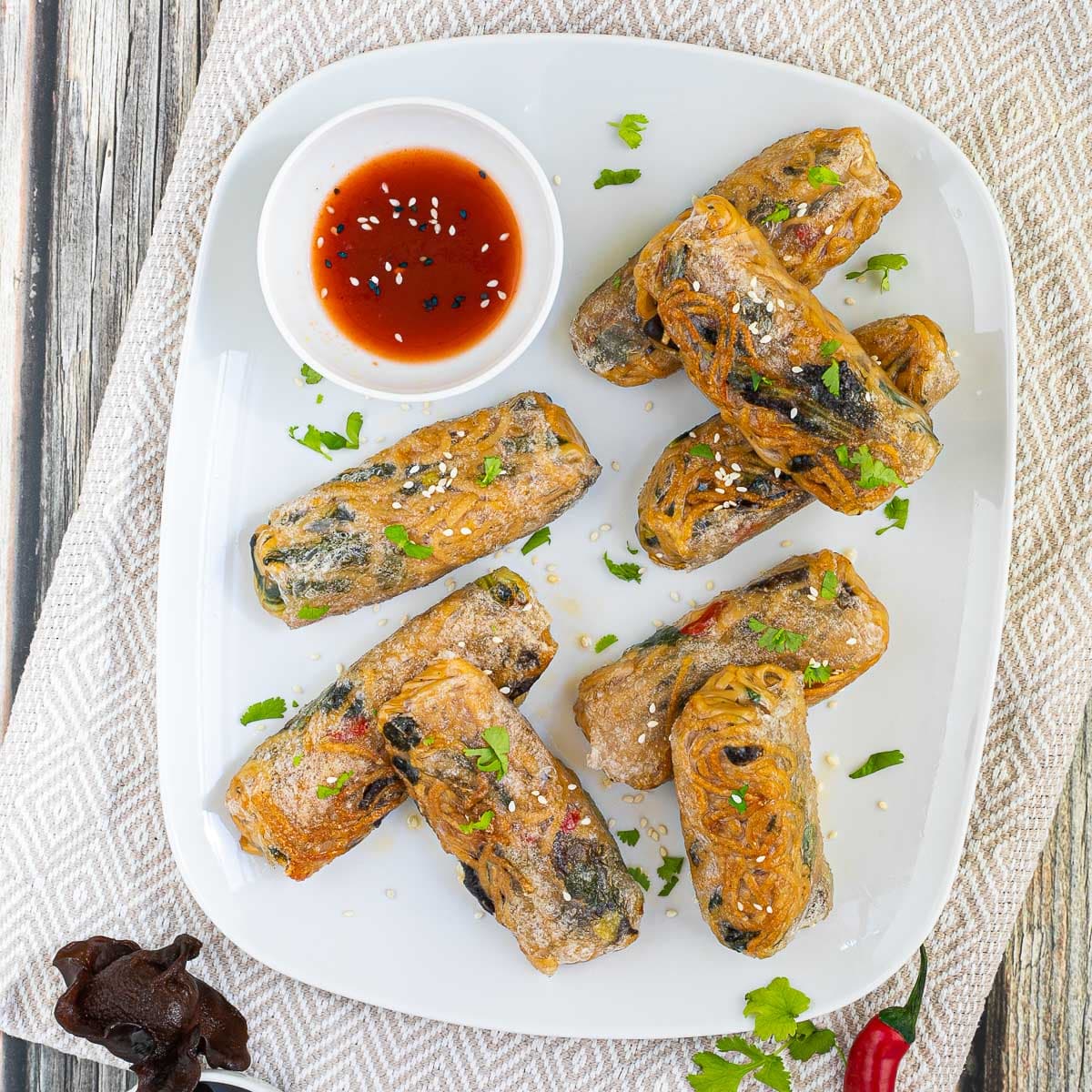 Ramen Spring Rolls
