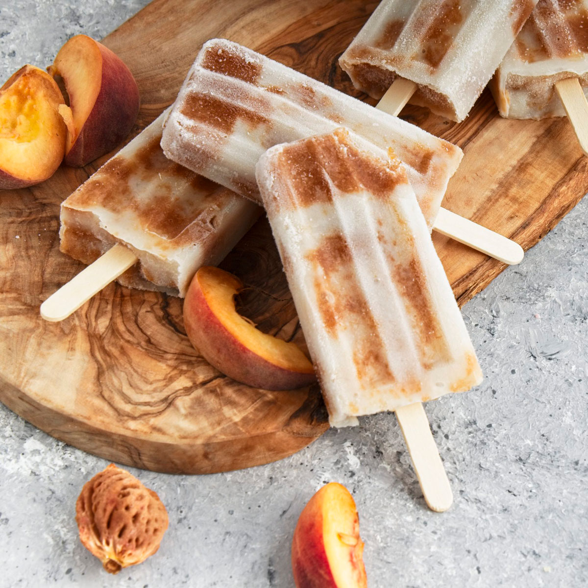 Peaches and Cream Popsicles