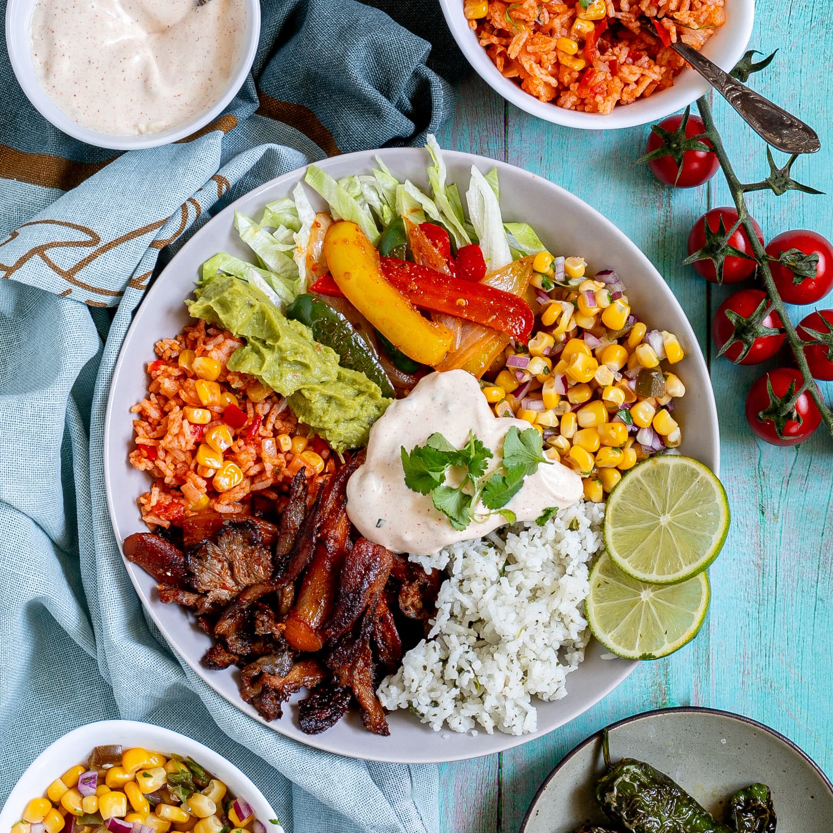 Fajita Bowl (with Crispy Mushrooms)