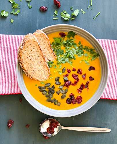 Butternut and red lentil soup