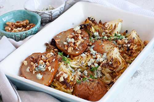 Roasted pear and cabbage