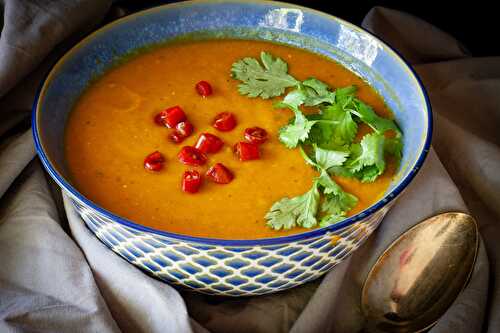 Moroccan sweet potato soup