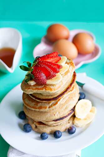 Healthy oatmeal banana pancakes -