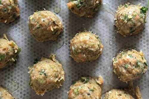 Chicken lemongrass meatballs ~~ Boulettes de poulet à la citronnelle - Nourish by Lu