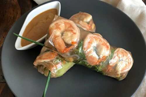 Fresh vegetarian spring rolls ~~ Rouleaux de printemps végétariens - Nourish by Lu