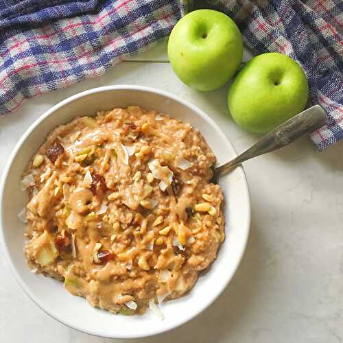Apple Pie Porridge Recipe - Nourish Your Glow