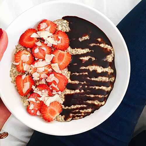 Chia Overnight Oats with Chocolate and Strawberry - Nourish Your Glow