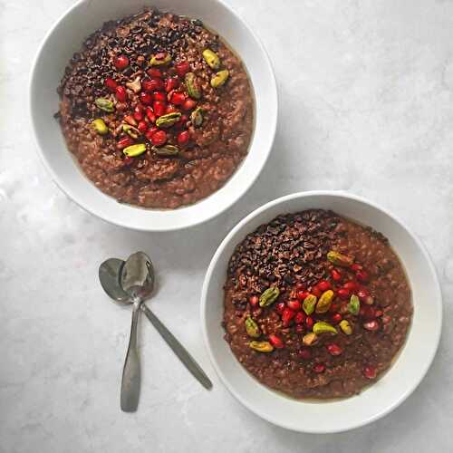 Double Chocolate Porridge Recipe - Nourish Your Glow