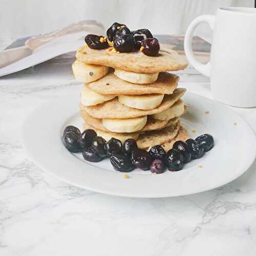 Four Ingredient Buckwheat Flour Vegan Pancakes - Nourish Your Glow