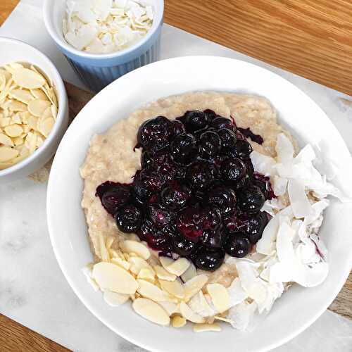 Healthy Blueberry Pie Porridge Recipe - Nourish Your Glow