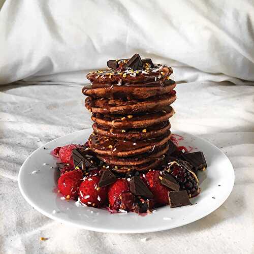 Healthy Chocolate Vegan Pancakes Recipe