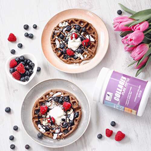 Healthy Chocolate Waffles with Nutrizing Collagen - Nourish Your Glow