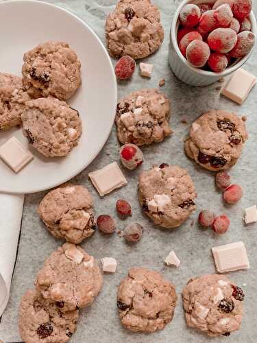 Healthy Cranberry White Chocolate Cookies - Nourish Your Glow