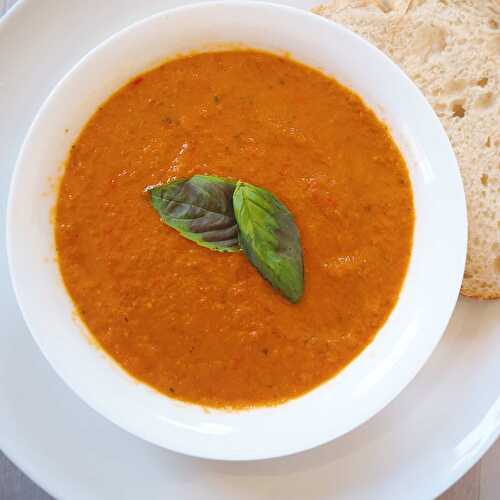 Healthy Tomato + Basil Soup - Nourish Your Glow