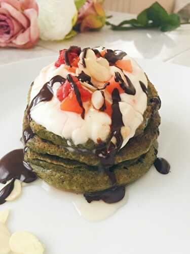Matcha Green Tea Vegan Pancakes - Nourish Your Glow