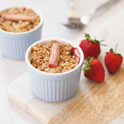 Mini Rhubarb Crumble Recipe | Vegan + Gluten Free - Nourish Your Glow