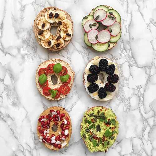 My Favourite Healthy Bagel Toppings - Sweet and Savourary - Nourish Your Glow